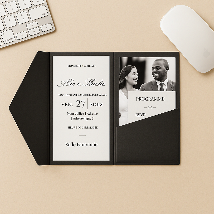Carte d’invitation typographique