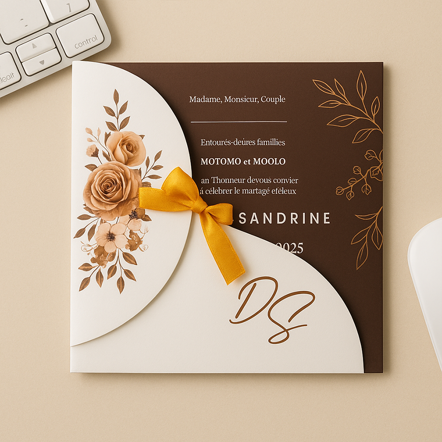 Carte d’invitation typographique