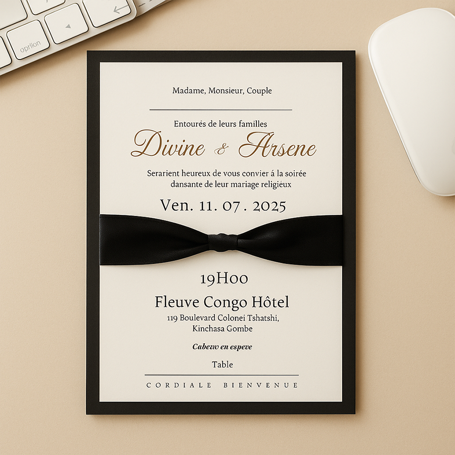 Carte d’invitation typographique