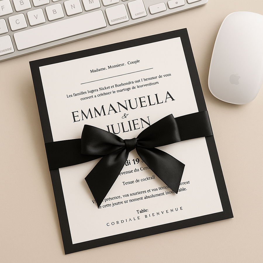 Carte d’invitation typographique