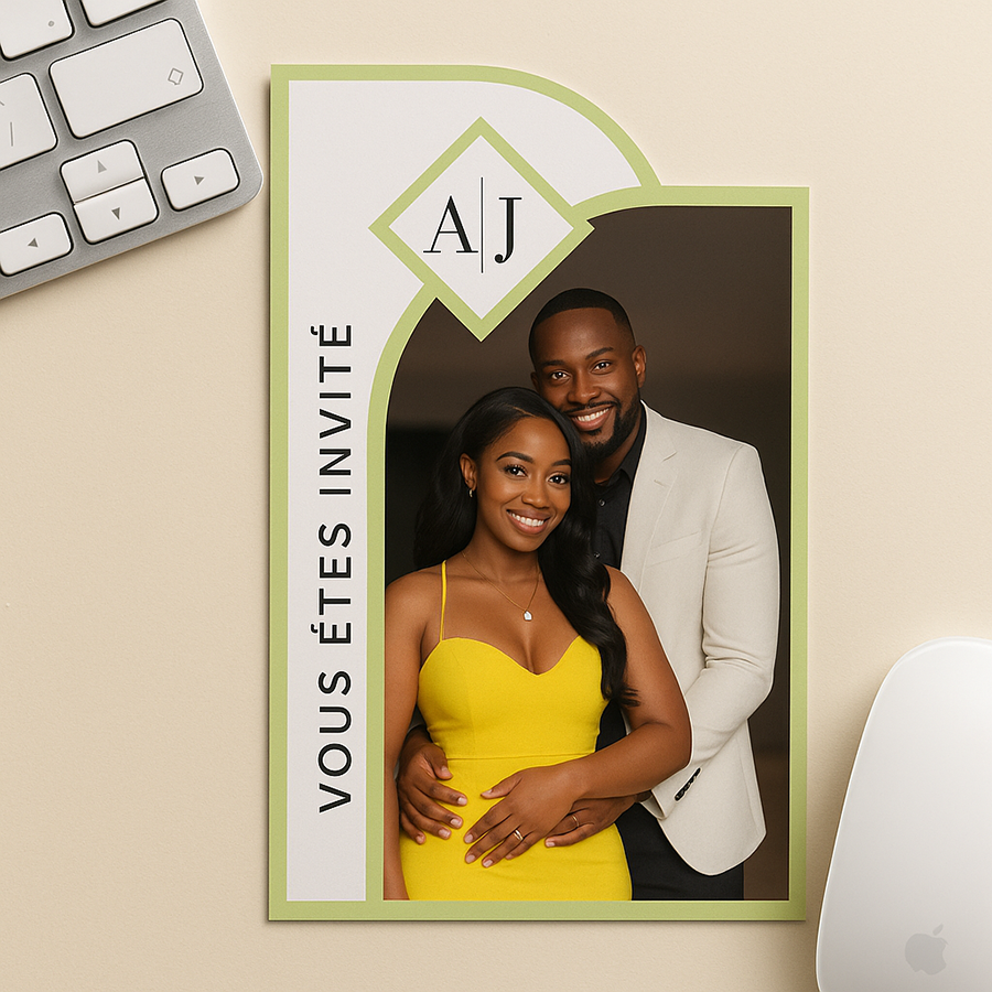 Carte d’invitation typographique